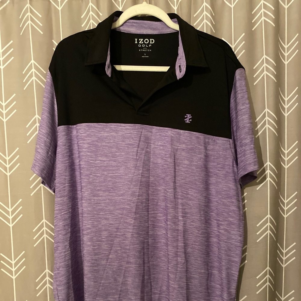Black and Purple Men’s Izod Golf Shirt